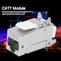 Miniatyrbild 5 av 7: CAT7 Modul Nätverk 90 Grader Gigabit Ingen Stanskabelverktyg Shielded RJ45 Informationsmodul