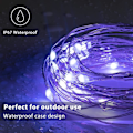 Miniatyrbild 5 av 7: Fairy String Lights Batteridriven & USB Plug-in 33Ft 100 lysdioder 16 färgskiftande lampor och 8 lampor läge Fjärrkontroll Vattentät 3AA case,