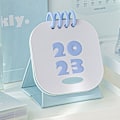 Miniatyrbild 1 av 2: 2023 Mini Skrivbordskalender Stående Vändspole Bindning Skrivbordskalender Söta Månadsschema Planerare för Hem Sovrum Fyrkant Grön