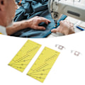 Miniatyrbild 1 av 8: 2-set sömnadsguide linjal stark magnetisk rostfritt stål transparent akryl gul linjal positioneringsmagnet sömnadsguide