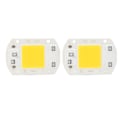 Miniatyrbild 2 av 8: 2 st LED COB-chip med hög effekt, drivrutinfri integrerad SMD-lampkula, ljusstark och effektiv vändbar COB-lampkula, varmt ljus, 30 W