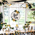 Miniatyrbild 3 av 5: 4 st 2,5 m konstgjorda solrosgirlang konstgjorda blomgirlang fallande växt falsk hängande sidenblomma vin utomhus inomhus hängande bröllopsfest