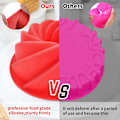 Miniatyrbild 2 av 7: 2-pack Silikon Bundt Kakform, Rivalnat Pound Jello Molds, 9,5'' Non-Stick Round Tube Form för Jello, tårta, bröd, födelsedag,