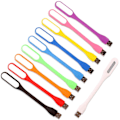 Miniatyrbild 1 av 8: 10-pack flexibla USB LED-lampor, Mini USB LED-lampa, Dator tangentbordslampa för bärbar dator (Justerbar svanhalsläslampa, slumpmässig färg）