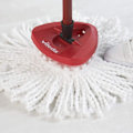Miniatyrbild 3 av 7: Maskintvättbar Mikrofibermopp Refill för Säkra Hårda Ytor, Ersättning Twin Pack Vit Superabsorberande för Laminatgolv
