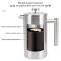 Miniatyrbild 6 av 8: Fransk press kaffebryggare diskmaskin säker dubbelväggig isolerad rostfri kaffepress med filter 1L