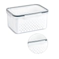 Miniatyrbild 3 av 8: Frukt- och grönsaksförvaring, Innovativ grönsaksbehållare med snabbdräneringsfunktion för effektiv vattenavlägsning, Transparent design för tydlig synlighet,
