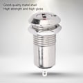 Miniatyrbild 5 av 8: 10 st Nyckelströmbrytare Fat Metall ONOFF Strömspärr Rostfritt Stål med Nyckelmutter 12mm AC DC220V (Enkel Dragning)