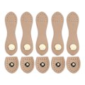 Miniatyrbild 2 av 8: 5 set läderknäppspännen mjuka slitstarka DIY sömnadsläderfliklås för handväskor axelväskor plånböcker beige antik mässing tillbehör