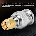 Miniatyrbild 6 av 9: 2 st BNC hane till SMA hane RF koaxialkontakt adapter testkonverterare Fint till kopparmaterial