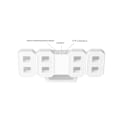 Miniatyrbild 7 av 8: 8-formad LED-klocka Vit och Blå Färg Justerbar Väckarklocka för Hem Sovrum Kontor