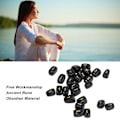 Miniatyrbild 8 av 8: Runstenar Gamla Runor Fint Hantverk Snyggt Utseende Obsidian Material Runor Set
