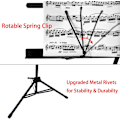 Miniatyrbild 6 av 7: Notställ för musik, robust bärbar hopfällbar metallstativ med bärväska, justerbar höjd, lätt och kompakt för förvaring och resor