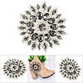 Miniatyrbild 7 av 8: Eleganta påsybara strasstenar, högkvalitativt glasmaterial med platt baksida, högprecisionssektion för DIY-hantverksprojekt Transparent Grå Silver
