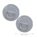 Miniatyrbild 6 av 8: 4 st PVC-lapp elastiskt repset D-ring lapp bungee repset rostfritt stål D-ring dyna grå