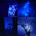 Miniatyrbild 4 av 5: Lysslingor, batteridrivna 50 LED Micro Silver Cable String Lights, vattentät utomhus dekorativ belysning för julbröllop fester rum
