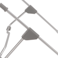 Miniatyrbild 5 av 8: Justerbar hopfällbar tablettstativ i aluminium för flygplan - Multifunktionellt tablettstativ med värmeavledning - Silvergrå