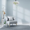 Miniatyrbild 1 av 2: Takfläktar med belysning 30W dimbar fläktlampa modern smart E27 lamphuvud fläktlampa för hem sovrum vardagsrum