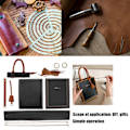 Miniatyrbild 6 av 8: DIY virkad väska handgjord fashionabel stil legering konstläder handväska för hantverksälskare (svart)