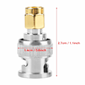 Miniatyrbild 5 av 9: 2 st BNC hane till SMA hane RF koaxialkontakt adapter testkonverterare Fint till kopparmaterial