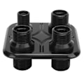 Miniatyrbild 2 av 8: Bil 4-ports luftkonditioneringsbulkhead slangkoppling Universal modifiering Ersättning för GM PerformanceBlack