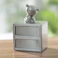 Miniatyrbild 8 av 8: Tandfe-minneslåda Legeringsstruktur Mjuk Innervägg Björndekor Låda för Flickor Pojkar