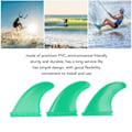 Miniatyrbild 7 av 8: 3 st surfbrädefenor PVC Thruster fenor surfbrädestillbehör för långbräda Stand Up Paddle Grön