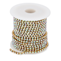 Miniatyrbild 8 av 8: Rhinestone Trim Färgglad Glittrande 10 Meter Rhinestone Trim för Hushåll DIY Hantverk Kläder Dekoration PresentGuld Baksida AB Färg 3mm