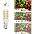 Miniatyrbild 9 av 9: E14 LED-lampor, 7W (motsvarande 70W), kallvitt (6000K), AC220-240V, flimmerfri, ej dimbar, 700 lumen, CRI>80, 4-pack - (kallvitt, 7W)