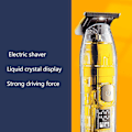 Miniatyrbild 7 av 8: Transparent Gul Elektrisk Hårtrimmer Digital Display Elektrisk Frisör Rakapparat Hårsax för Salong