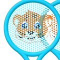 Miniatyrbild 3 av 8: Badmintonracket för barn, lätt badmintonracket leksaksset för 3-7 år pojkar flickor inomhus utomhus blå tiger