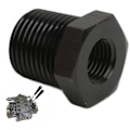 Miniatyrbild 7 av 8: 1/4 tum NPT Han till 1/8 tum NPT Hon Reduceradapter Svart Koppling Biltillbehör