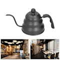Miniatyrbild 1 av 8: PTFE Rostfritt Stål Tekanna Kaffe Vattenkokare Svanhals Pip Häll Över Kaffetillverkare Droppkokare Svart 1L