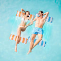 Miniatyrbild 6 av 6: 2 set hängmattes uppblåsbara pool flyter, premium pool loungers, multifunktionell pool hängmatta, övervatten hängmatta lounge