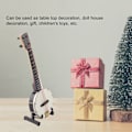 Miniatyrbild 7 av 8: Miniatyr Banjo Modell Livsliknande Ytor Dockhus Tillbehör med Fäste Förvaringslåda för Presenter Leksaker Dekoration