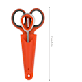 Miniatyrbild 4 av 8: 3 Set Multifunktionssax Linje Locktång Fiske Hook Remover Separator Fiskeutrustning Orange