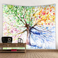 Miniatyrbild 8 av 8: Tapestry Fashion Landscape Tree Pattern Väggbonad Filt för Heminredning Vardagsrum Sovrum Sovsal 200x150cm
