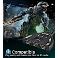 Miniatyrbild 3 av 9: 3-portars HDMI-switch med Full HD 1080p spiralformad kabel