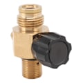 Miniatyrbild 2 av 8: G1/2 14 CO2-cylinderpåfyllningsadapter Flaskanslutningsstycke med svart 5/8 18unf På/Av-ventil CO2-tankpåfyllningsadapter 5000psi Maximalt tryck