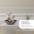 Miniatyrbild 4 av 6: Inomhusfontän, Design för att locka rikedom med automatisk pump för vardagsrum eller arbetsrum, handskuren &amp; kristallklara pärlor som berikar din