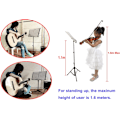 Miniatyrbild 7 av 7: Notställ för musik, robust bärbar hopfällbar metallstativ med bärväska, justerbar höjd, lätt och kompakt för förvaring och resor