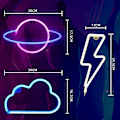 Miniatyrbild 5 av 5: USB- eller Batteridrivna Neon Planet-lampor, Unik Design Akryl LED Spelrumsinredning, Väggdekor för Sovrum, Giftfritt Hållbart Material Inomhus