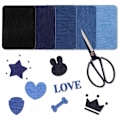 Miniatyrbild 4 av 6: Stryklappar för bred användning, Klippbara denimtyglappar, Trendig design för gör-det-själv-klädreparation