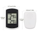 Miniatyrbild 2 av 5: LCD Digital Trådlös Termometer för Inomhus eller Utomhus, Mini Rum Temperatur Sensor, Liten Noggrann Vädertestare i Hem Sovrum och Kontor, Vit