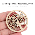 Miniatyrbild 7 av 8: 48 st trä Livets träd Ray Carving DIY hantverk semesterdekoration prydnader hantverk