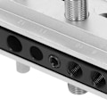 Miniatyrbild 3 av 6: Självcentrerande Dübeljiggsats Borrguide Set Legering Stål Träbearbetning Hålslag Locator Metriskt System