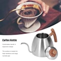 Miniatyrbild 8 av 8: Häll över vattenkokare 800 ml Hållbar Rostfri Stål Bakelit Handtag Ergonomisk Design Svanhals Pip Kaffe Vattenkokare