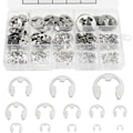 Miniatyrbild 1 av 7: 400 stycken extern snapringhållare kit rostfritt stål intern circlip ring 13 storlek M1.5 - M15 sortiment E-circlip ring kit med förvaringslåda