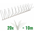 Miniatyrbild 1 av 5: 10 meter anti-duespikar 4 rader i polykarbonat - kvalitetslösning för fågelkontroll