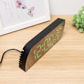 Miniatyrbild 1 av 8: LED Spegel Elektroniska Klockor 12H 24H Display Intelligent Ljussensor Modern Elektronisk Klocka Digital Väckarklocka för Sovrum Grön